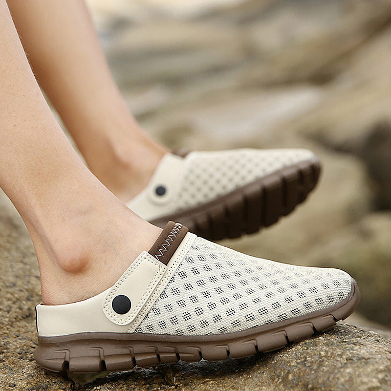 Men's Plus Size Mesh Slippers
