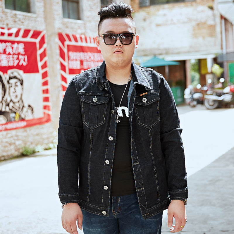 "Plus Size Men's Denim Jacket"
