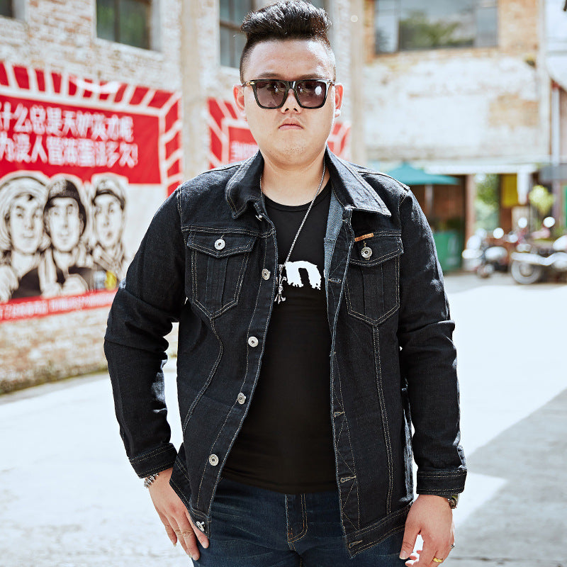 "Plus Size Men's Denim Jacket"